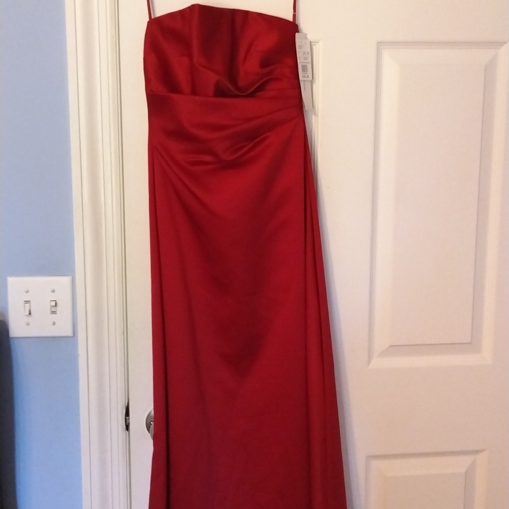 Red formal gown
